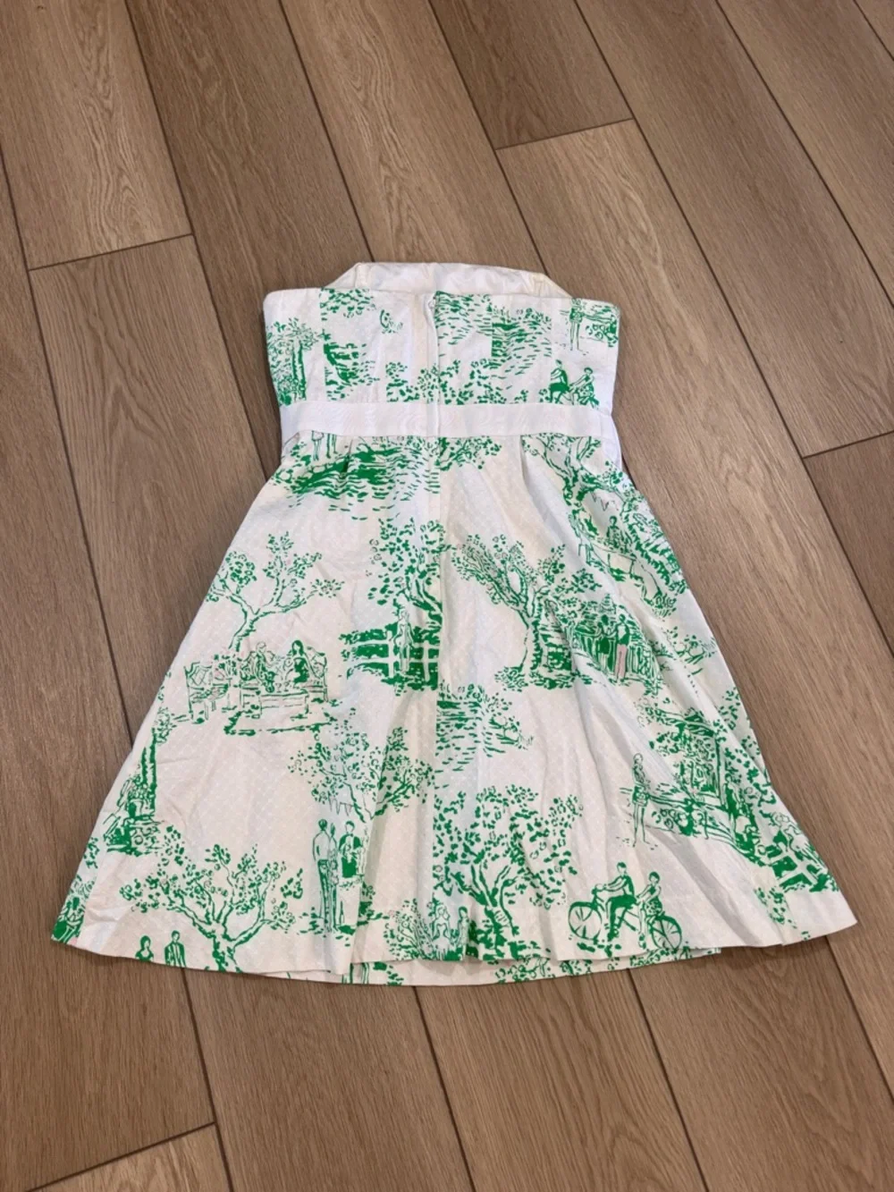 Lilly Pulitzer Amberly strapless sundress sz 4 all over toile print Preppy vacay - Picture 9 of 9